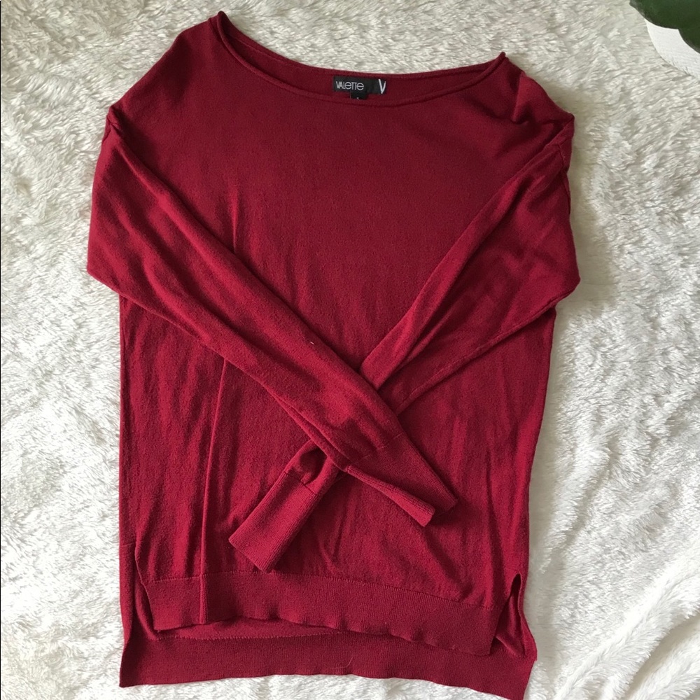 Red Valette Long Sleeve Dolman Sweater S